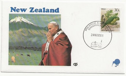 Lettre Tour Du Monde Du Pape New Zeland - Storia Postale