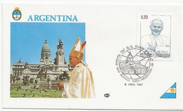 Lettre Tour Du Monde Du Pape Argentine - Covers & Documents