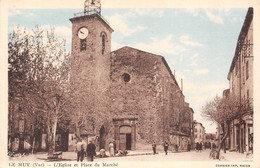 83-LE-MUY- L'EGLISE ET PLACE DU MARCHE - Le Muy