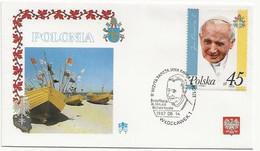 Lettre Tour Du Monde Du Pape Pologne - Franking Machines (EMA)