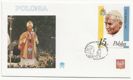 Lettre Tour Du Monde Du Pape Pologne - Maschinenstempel (EMA)