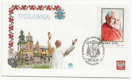 Lettre Tour Du Monde Du Pape Pologne - Maschinenstempel (EMA)