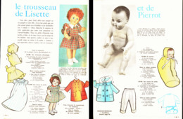 LE TROUSSEAU Des POUPEE " LISETTE Et PIERROT " 1960 ( 1 ) - Andere & Zonder Classificatie