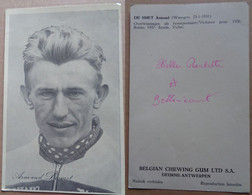 Cyclisme, Chromo – Armand De Smet (équipe Groene Leeuw)---Belgian Chewing Gum, 1950’s (14 Cm X 9 Cm) - Ohne Zuordnung