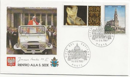 Lettre Tour Du Monde Du Pape Vatican - Franking Machines (EMA)
