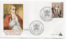 Lettre 80e Anniversaire Vatican - Maschinenstempel (EMA)