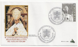 Lettre 80e Anniversaire Fondation Du Vatican - Macchine Per Obliterare (EMA)