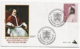 Lettre 80e Anniversaire Fondation Du Vatican - Franking Machines (EMA)