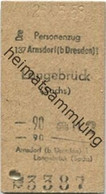 Deutschland - Arnsdorf (bei Dresden) Langebrück (Sachsen) - Fahrkarte 1958 2. Klasse - Europe