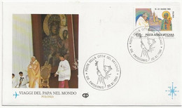 Lettre Tour Du Monde Du Pape Pologne - Franking Machines (EMA)