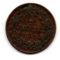 Baden 1/2 Kreuzer 1859 TB - Monedas Pequeñas & Otras Subdivisiones