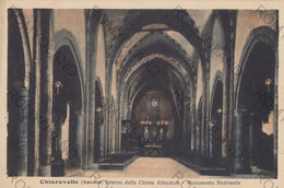 CARTOLINA  CHIARAVALLE,ANCONA,MARCHE,INTERNO DELLA CHIESA ABBAZIALE-MONUMENTO NAZIONALE,BELLA ITALIA,VIAGGIATA 1930 - Ancona