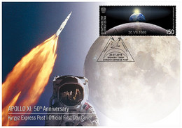 KYRGYZSTAN 2019 KEP 131 SPACE APOLLO 11 50th ANNIVERSARY - FDC - Only 300 Issued - Asien