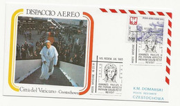 Lettre Tour Du Monde Du Pape Vatican - Franking Machines (EMA)