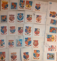 Envelopes Heraldry Coat Of Arms, Emblems   Lot Romania  With 30 Envelopes Different  With Heraldry - Enveloppes