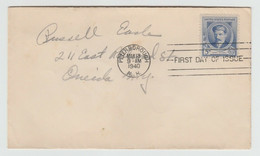 1940 United States 5 C Blue Famous Americans Music Composer,     ►First Day Cover◄ - 1851-1940