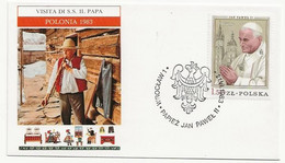 Lettre Visite Du Pape Pologne - Maschinenstempel (EMA)