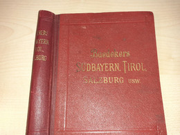 Baedekers, Südbayern Tirol Salzburg Tour Guide, 1914, Germany, Austria + Another Südtirol Tour Guide - Non Classificati