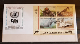 NATIONS UNIES FDC  1993 ENDANGERED SPECIES - Lettres & Documents