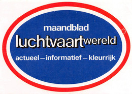 12489 " MAANDBLAD LUCHTVAARTWERELD-ACTUEEL-INFORMATIEF-KLEURRIJK " - Pegatinas