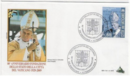 Lettre 80e Anniversaire Fondation Du Vatican - Franking Machines (EMA)