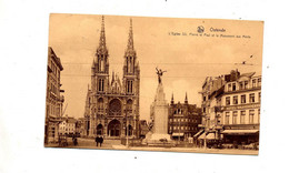 Carte Ostende Eglise Cachet Sur Lion - Andere