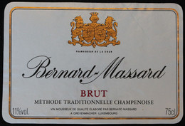 Etiquette VIN WINE Label Wijnetiket BERNARD MASSARD Grevenmacher Luxembourg Méthode Champenoise - Non Classificati
