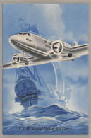 12490 " THE FLYING DUTCHMAN-K.L.M.-ROYAL DUTCH AIR LINES " RUBBERIZED ON THE BACK-GOMMATO SUL RETRO - Pegatinas