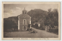 04 Basses Alpes Bras D'asse L'église Et En Haut Le Vieux Bras - Other & Unclassified