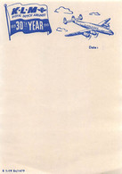 12493 " K.L.M.-ROYAL DUTCH AIR LINES-1919-30th YEAR-1949 " BLOCK NOTES SHEET - Giveaways