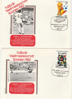 SPORT FOOTBALL COU¨PE DU MONDE 1982 ESPAGNE  4 ENVELOPPEs 1er Jour. - 1982 – Espagne