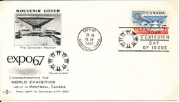 Canada FDC 28-4-1967 Expo 67 Montreal With Cachet - 1967 – Montreal (Canada)