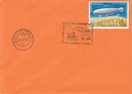 96245- ZEPPELIN LZ-127 MEETING MALIGHIN ICEBREAKER IN ARCTICA, SPECIAL POSTMARK ON COVER, ZEPPELIN STAMP, 1981, ROMANIA - Autres Modes De Transport