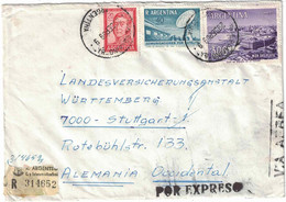 Argentine - Pergamino - Lettre Recommandée Express - Pour L'Allemagne - Stuttgart - 28 Septembre 1969 - Used Stamps