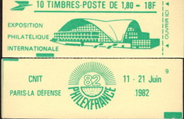 CARNET 2220-C 3 Liberté De Delacroix "PHILEXFRANCE 82" Vert Turquoise, Fermé, Parfait état Bas Prix RARE - Moderne : 1959-...