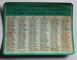 Calendrier 1962 Loterie Nationale Crédit Du Nord 29 Place Rihour Rue Jean Roisin Lille - Petit Format : 1961-70