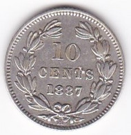 Nicaragua 10 Centavos 1887 H , En Argent KM# 6, Superbe - Nicaragua