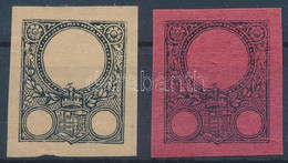 (*) 1871 2 Db Próbanyomat Fehér és Piros Papíron - Sonstige & Ohne Zuordnung