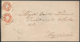 1861-1863 2 X 5kr Levélen / On Cover "ASZÓD" - Majsa - Other & Unclassified