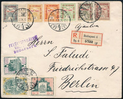 1916 Ajánlott Cenzúrázott Levél Színes Bérmentesítéssel és 3 Db Levélzáróval Budapestről Berlinbe - Other & Unclassified