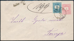 1879 Ajánlott 5kr Díjjegyes Levél 10kr Díjkiegészítéssel "ARAD / VASPÁLYA", Kiállítási Minőség - Other & Unclassified