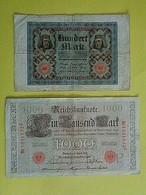 Lot De 2 Billets Usagés D'ALLEMAGNE. - To Identify