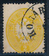 O 1863 2kr Sötétsárga / Dark Yellow "KOMÁR" - Other & Unclassified