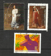 Polynésie N°619, 622, 625 Cote 4.30 Euros - Used Stamps