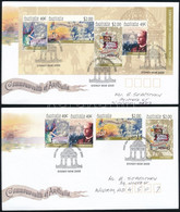 2001 100 éves Az Ausztrál Államszövetség Sor Mi 2005-2008 A + Blokk Mi 38 2 Db FDC-n - Otros & Sin Clasificación