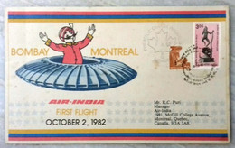 AIR - INDIA FIRST FLIGHT COVER 02nd October 1982 Boeing-747 BOMBAY - MONTREAL - Poste Aérienne