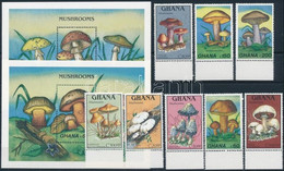 ** 1989 Gombák Sor Mi 1287-1294 + Blokksor Mi 145-146 + 4 Db FDC - Sonstige & Ohne Zuordnung