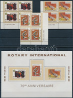 ** 1980 Rotary Sor ívsarki Négyestömbökben Mi 658-660 + Blokk 37 + Sor és Blokk 2 FDC - Other & Unclassified