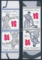 ** 2012 Nyári Olimpia, London ívszéli Tete-beche Sor, London Summer Olympics Margin Tete-beche Set Mi 1108-1109 - Other & Unclassified