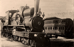 EST Locomotive N°509 De 1878 épernay * Photo Ancienne * Ligne Chemin De Fer Est Train Machine Gare Dépôt + 1 Doc Ancien - Trenes